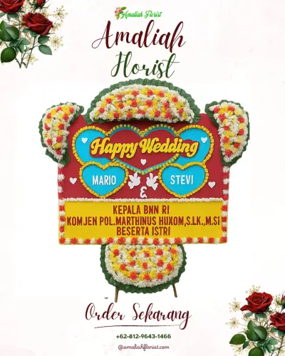 Karangan Papan Bunga Pernikahan di Pindrikan Kidul